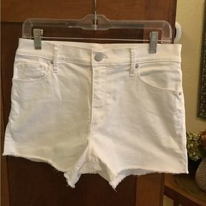 Loft Cut Off White Denim Shorts